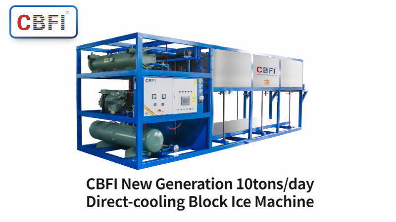 เครื่องทำน้ำแข็งบล็อกทำความเย็นโดยตรงอัตโนมัติ (ABI100)