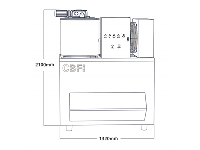 เครื่องทำน้ำแข็งเกล็ด BF1000