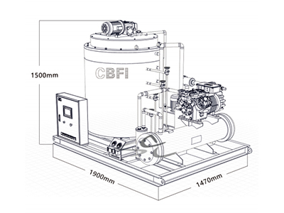 เครื่องทำน้ำแข็งเกล็ด BF5000